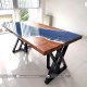 Dining table Tay Nguyen Raintree wood Blue Epoxy plate