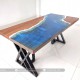 Dining table Tay Nguyen Raintree wood Blue Epoxy plate