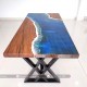 Dining table Tay Nguyen Raintree wood Blue Epoxy plate