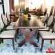 Walnut + Veneer luxury dining table set