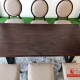 Raintree wood dining table set 0.8 x 1.8m + 6 chairs