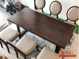 Raintree wood dining table set 0.8 x 1.8m + 6 chairs Raintree wood dining table set 0.8 x 1.8m + 6 chairs