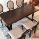 Raintree wood dining table set 0.8 x 1.8m + 6 chairs