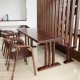 Solid walnut dining table set