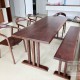 Solid walnut dining table set