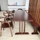 Solid walnut dining table set