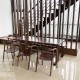 Solid walnut dining table set