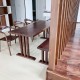 Solid walnut dining table set