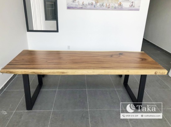 Natural tamarind wood table + bench set 2.4m