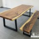 Natural tamarind wood table + bench set 2.4m